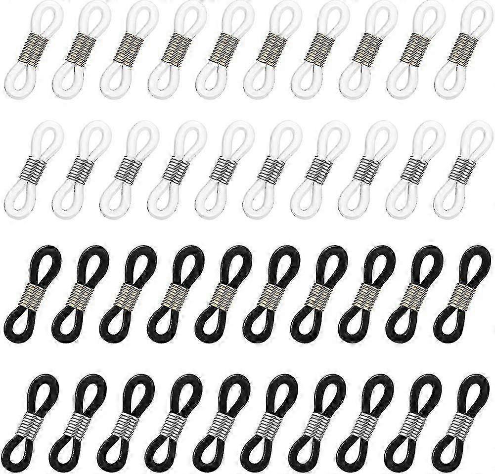 40pcs حامل سلسلة النظارات ينتهي مشهد سلسلة حزام حلقة نهايات الزجاج الحبل نهايات من النظارات سلسلة حامل سيليكون حبل حزام