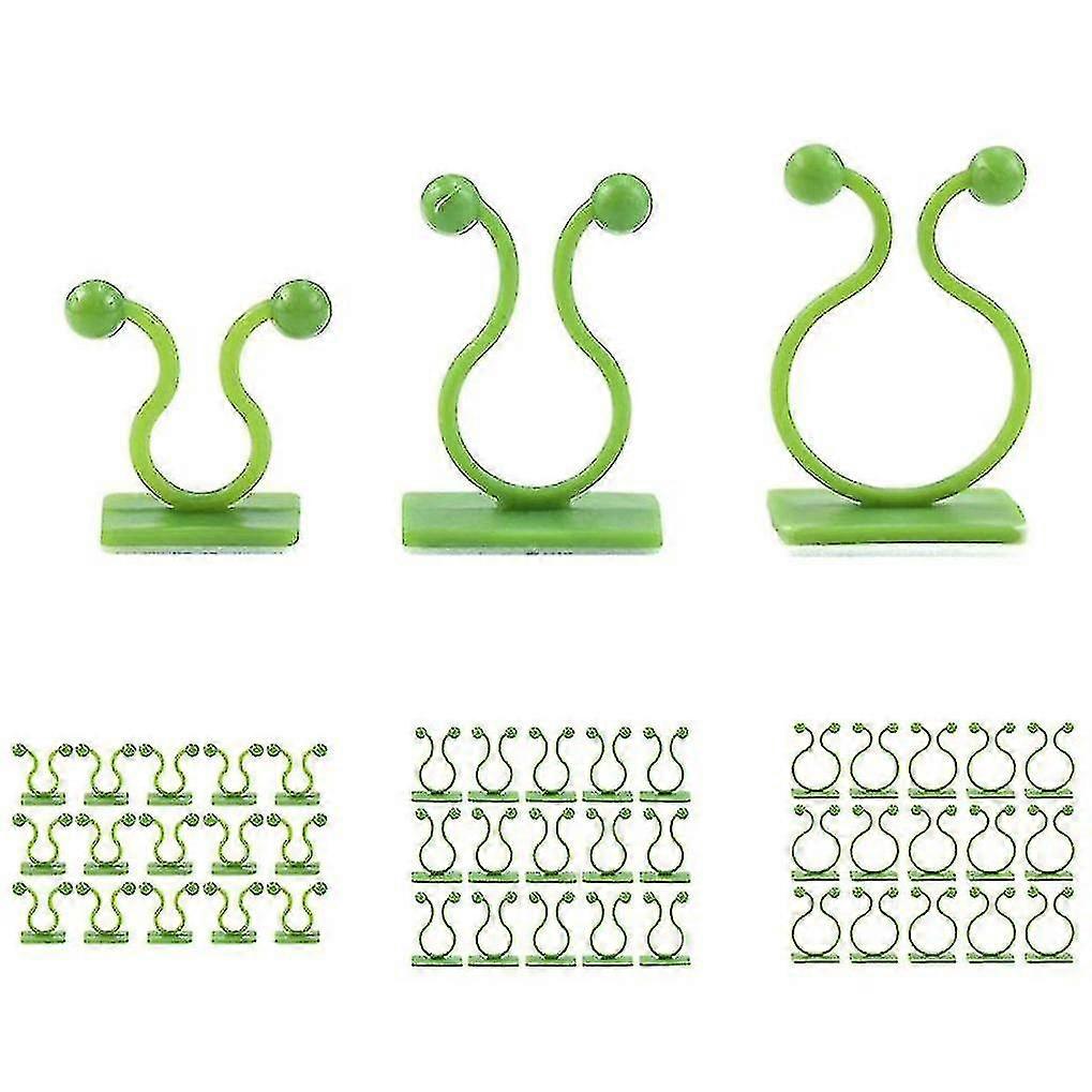 For 120pcs Green Invisible Wall Vine Fixing Clip, Plant Climbing Fixing Device Self-adhesive Fixing Hoo