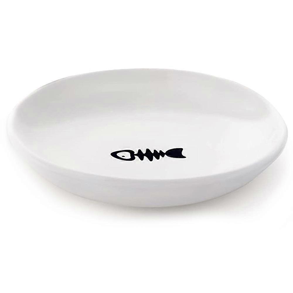 Ceramic Cat Food Plates Cat Wet Food Bowls Shallow Bowls for Kittens and Small Animals