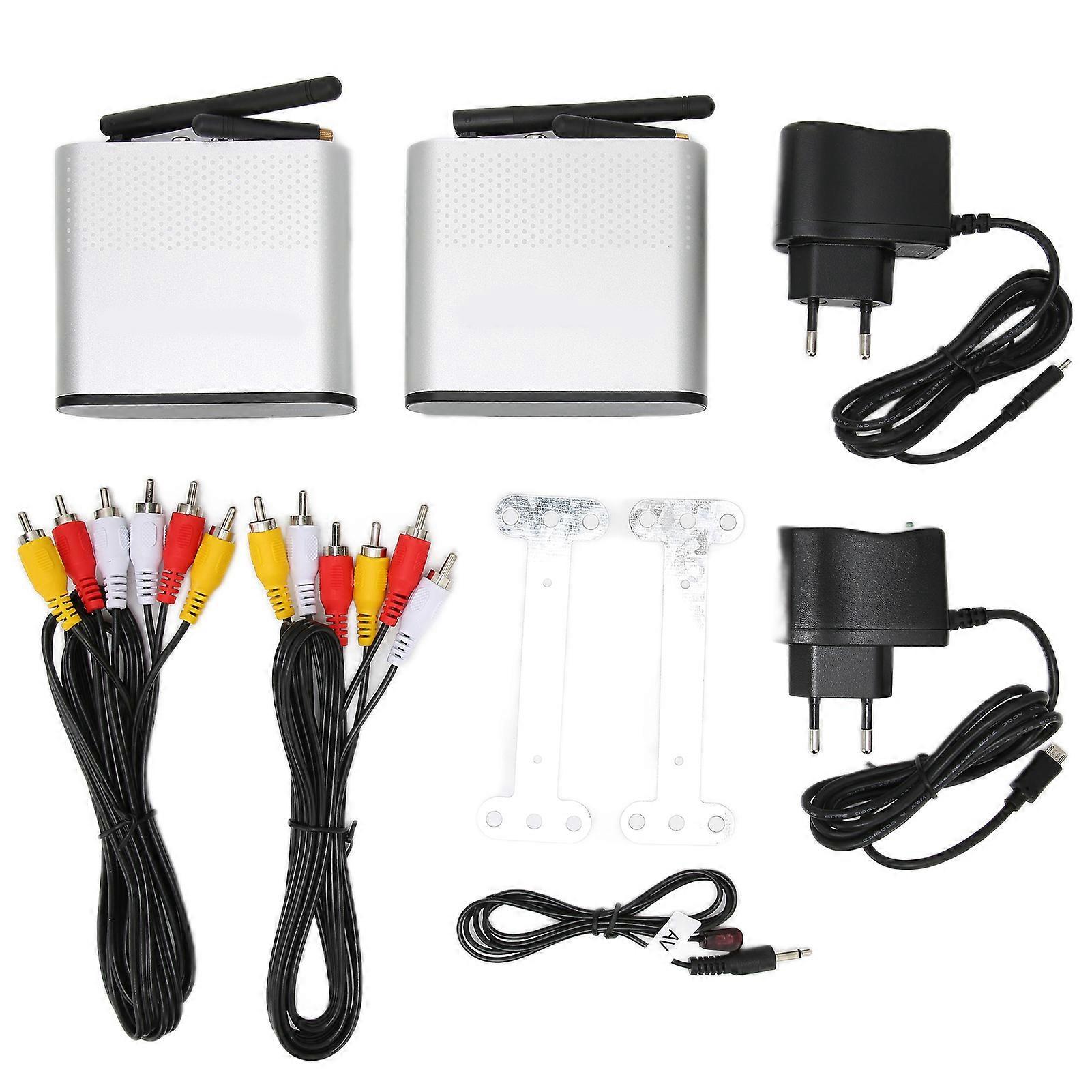 2.4GHz Wireless Audio and Video Sender Audio Video Transmitter and Receiver for DVD DVR IPTV 100?240VEU Plug