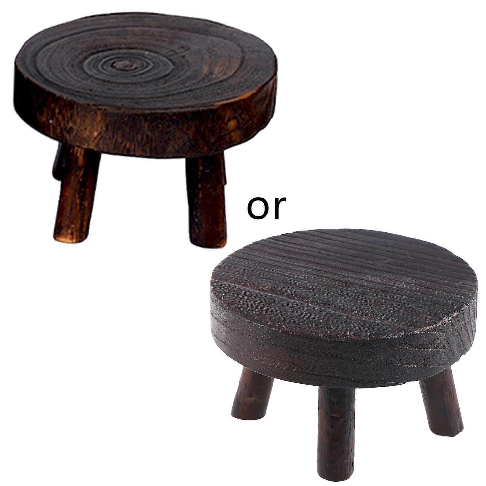 Mini Solid Wood Flower Pot Stand Mini Plant Stands Function Cute Gift for Home