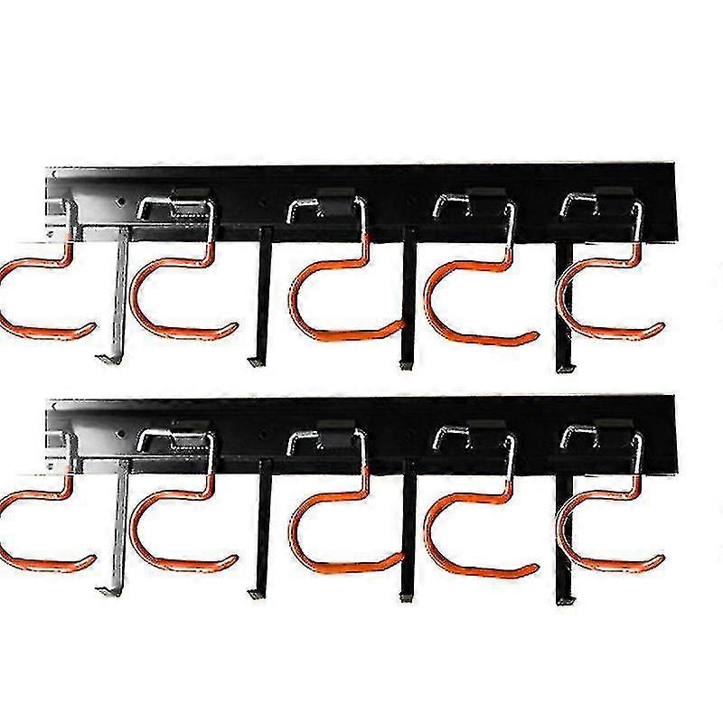 2pcs Tool Organizer Holder Garage Hooks Wall Mounted Mop Holder