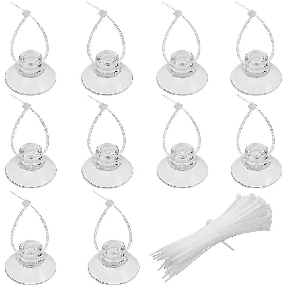 good 20 Packs Aquarium Suction Cups and 20 Pieces Adjustable Aquarium Cables for Fixing Moss, Holding Air Tubes, Decorating Shrimp Nests and Reptile H