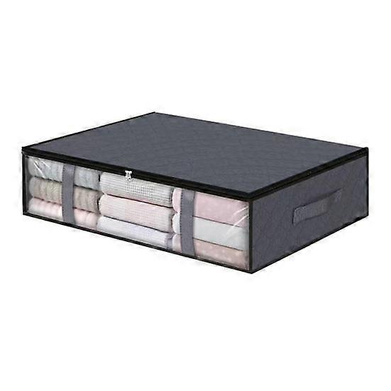 Home Foldable Underbed Organizer Large Capacity with Transparent Window Waterproof Dustproof Reinforced Handle Storage Bag