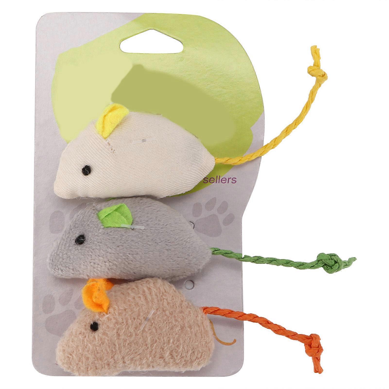 Plush Mouse Toy Simulation Interactive Cat Mouse Toy for Indoor Cats and Kittens