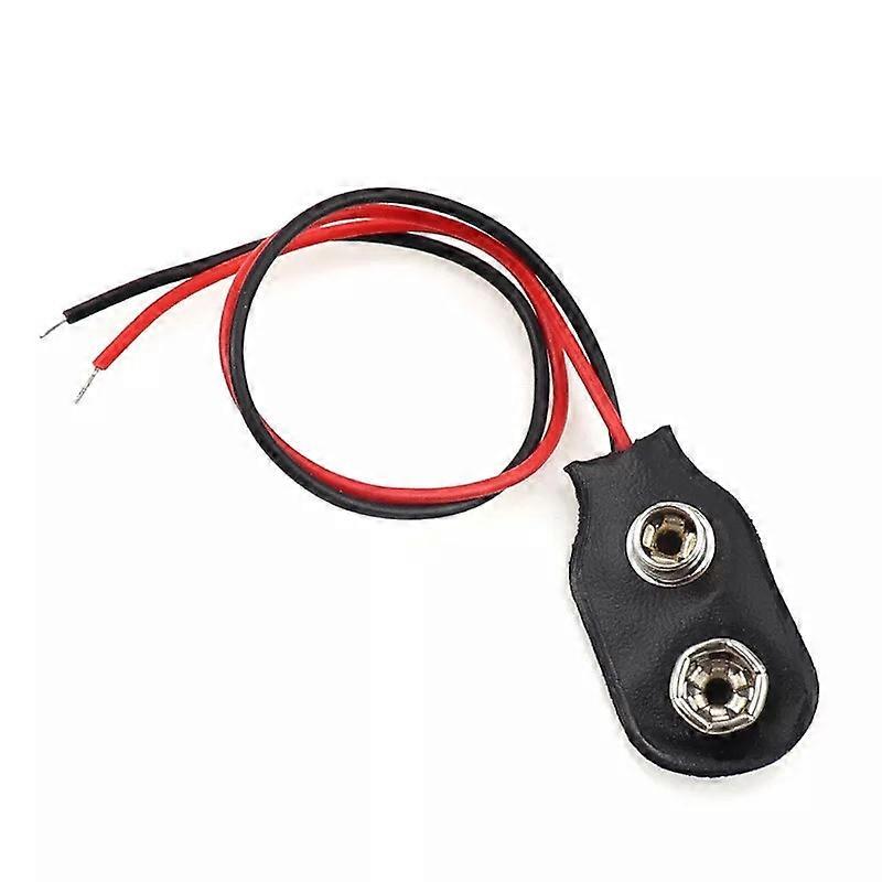 Bulk Up to 40pcs Pcs 9V Volt Battery Snap Clip Connector Black "I" & "T" Type