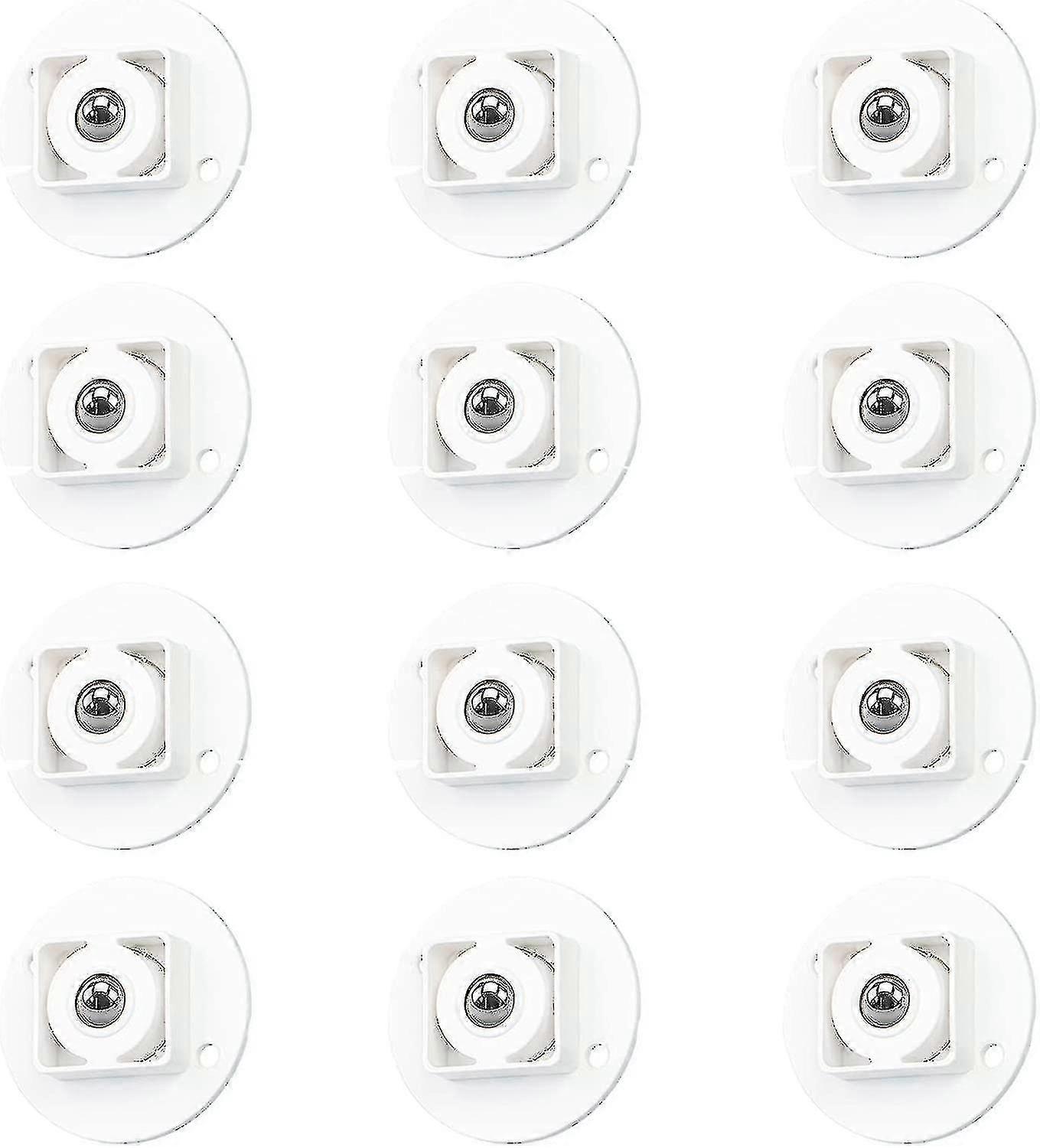 12 Pcs Self Adhesive Transfer Casters,transfer Ball Casters Solid Plastic 360 Rotation Caster