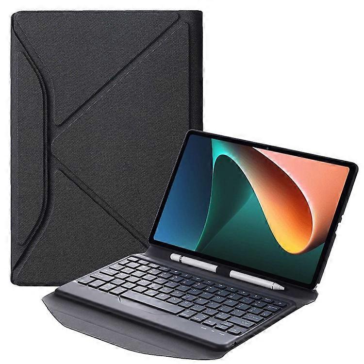 B0N5S Bluetooth Keyboard Case Compatible For Lenovo M10 Plus (3rd Gen) TB-125FU Wireless Keyboard Tablet Leather Cover with Triang