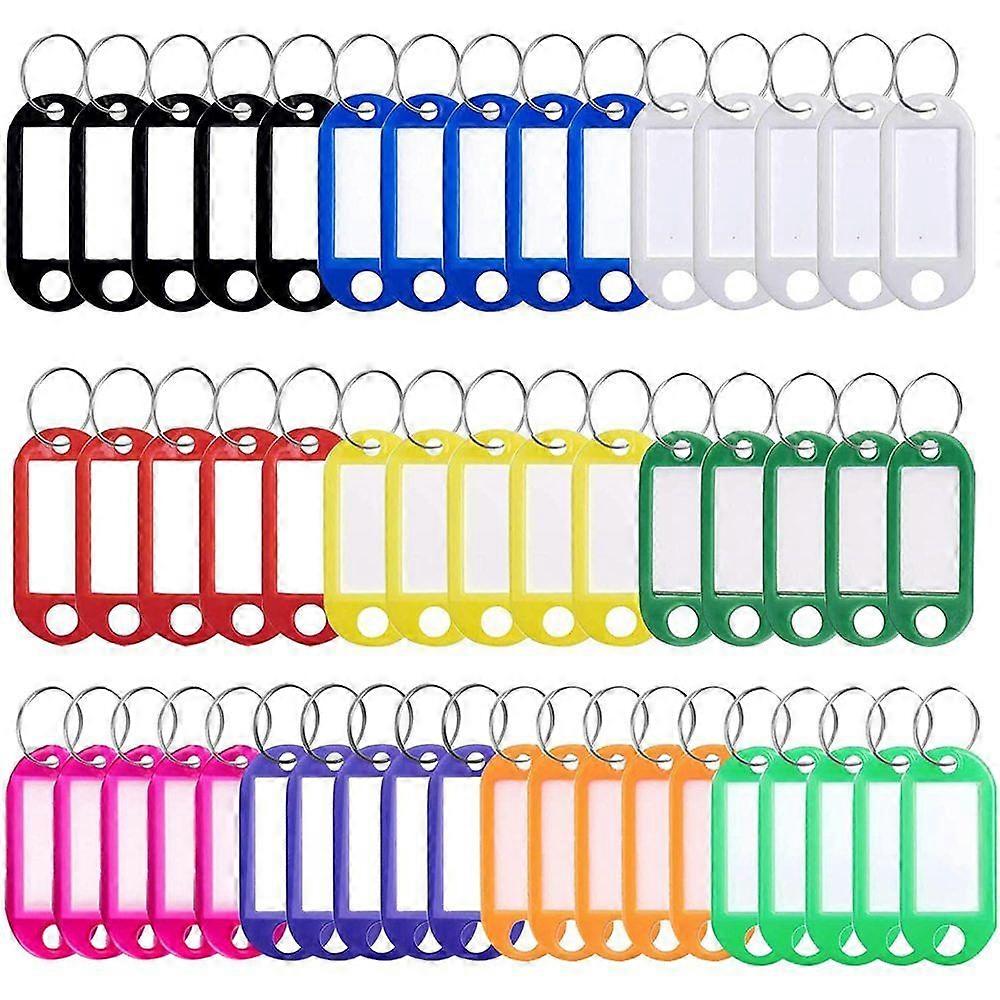 Key ring can be written on for labelling, key tags can be written on. Plastic with ring; interchangeable labels in black, red, white, green, yellow. M
