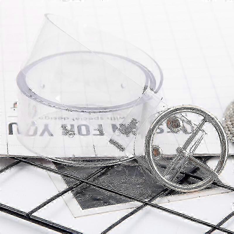 Ceintures larges transparentes à boucle ardillon pour femmes, ceinture invisible transparente
