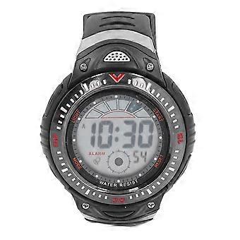 Black Men Digital Watch Waterproof LED Backlight Stopwatch Countdown 12/24 Hours Military Digital Sp