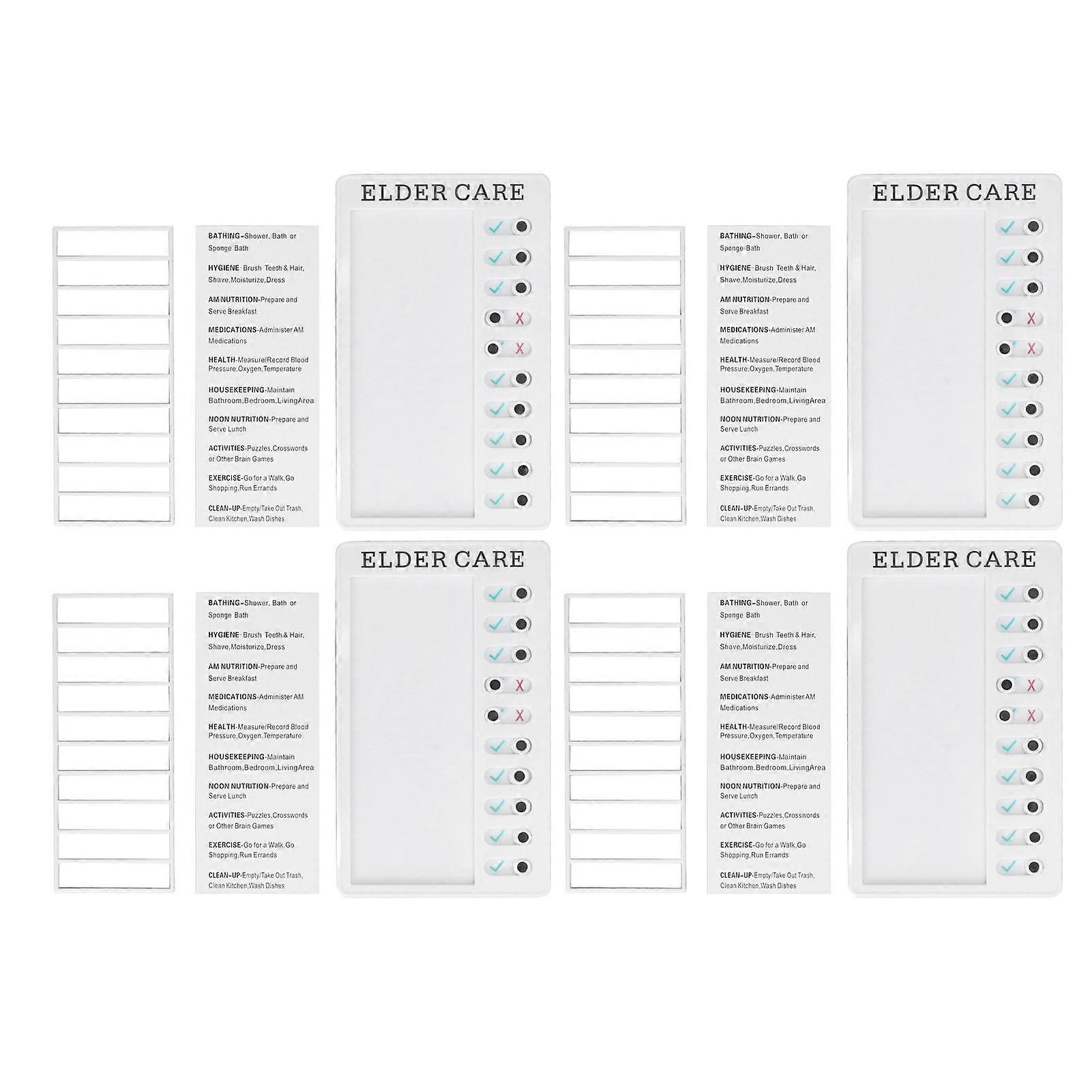 4pcs Checklist Board DIY Production Recyclable Portable Chore Checklist Detachable Chore Chart for DIY Message Travel Plan ELDER CARE