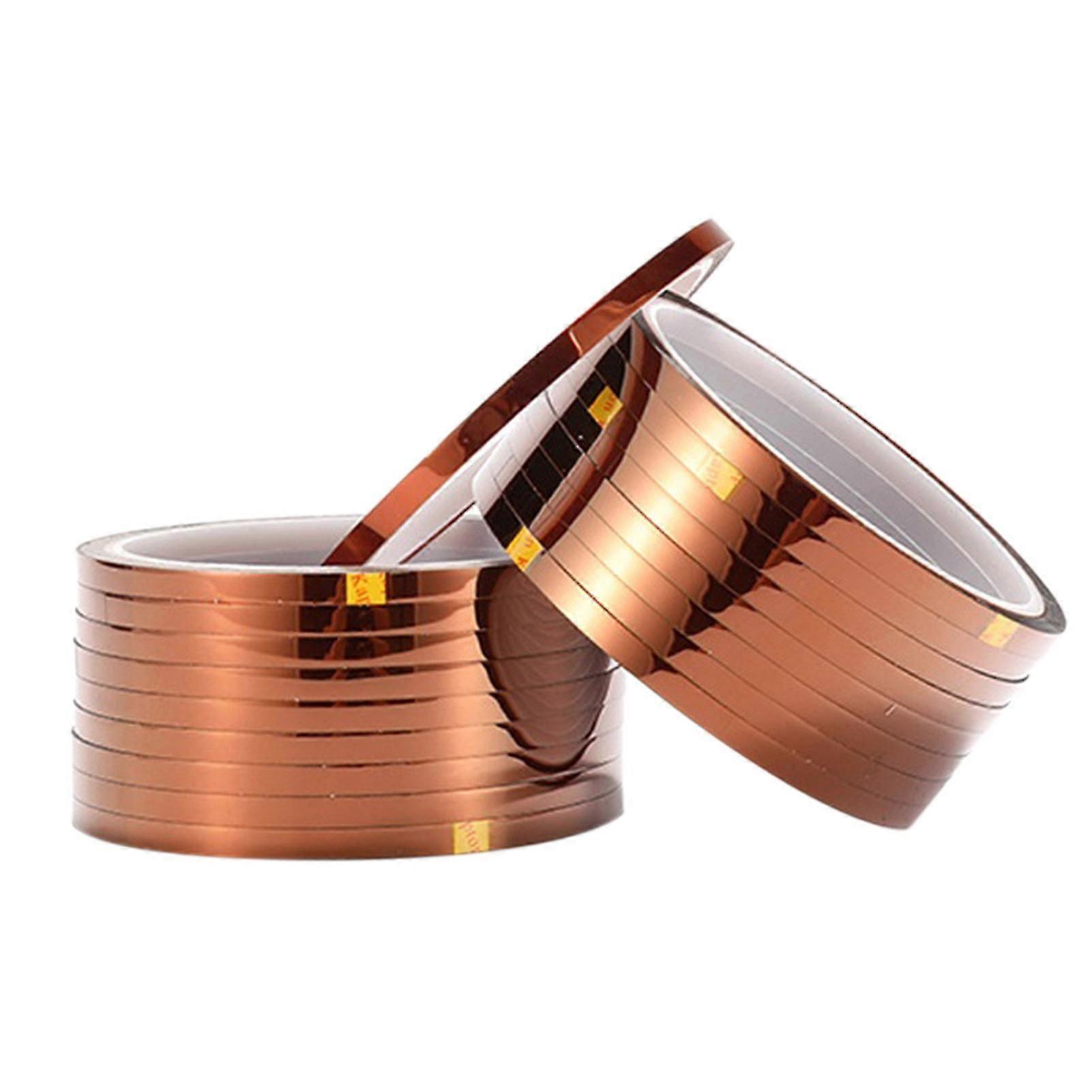 2-Pack 100ft Heat Resistant Polyimide Tape - Multiple Width Specifications (8mm)