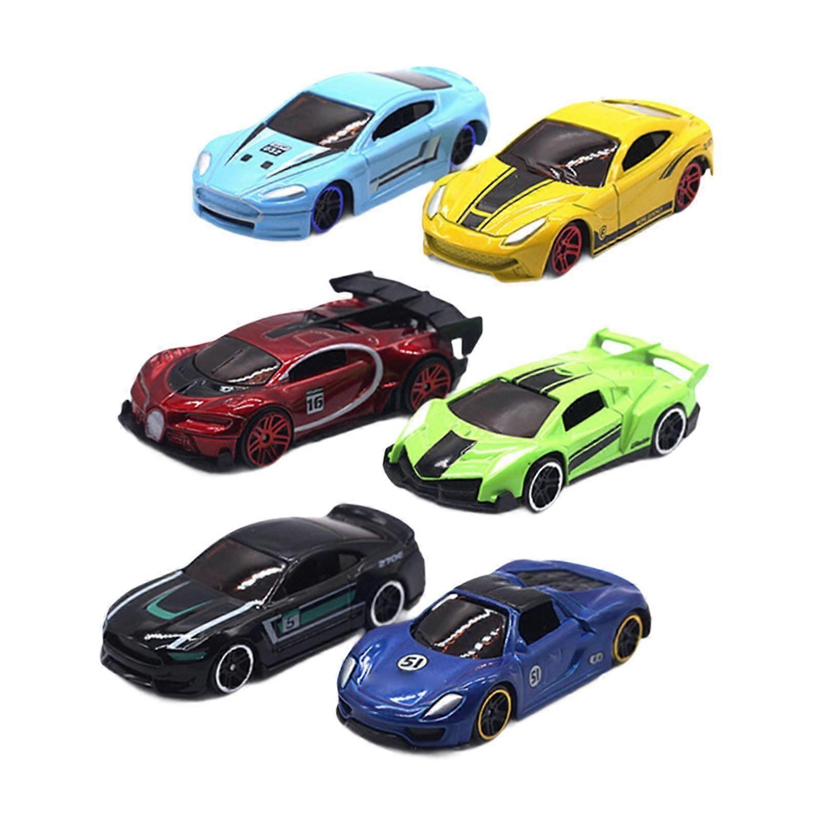 6-delars fordonsset racerbilar för pojkar för bebisar barn från 3 år pojkar B