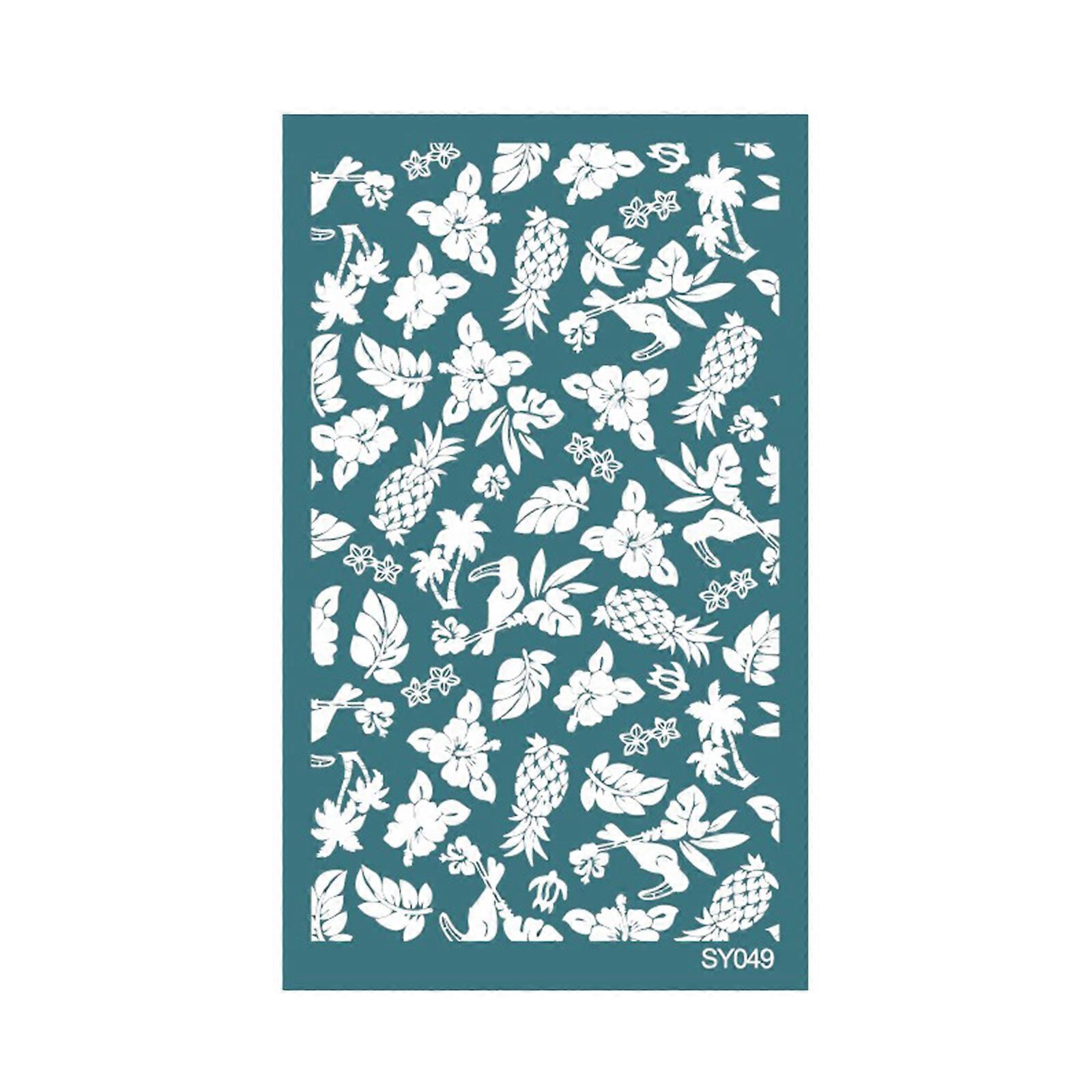 Silk Screen Stencil Mesh Reusable Self-Adhesive Stencils for Printing on Clay Jewelry Earrings Making DIY Scrapbooking