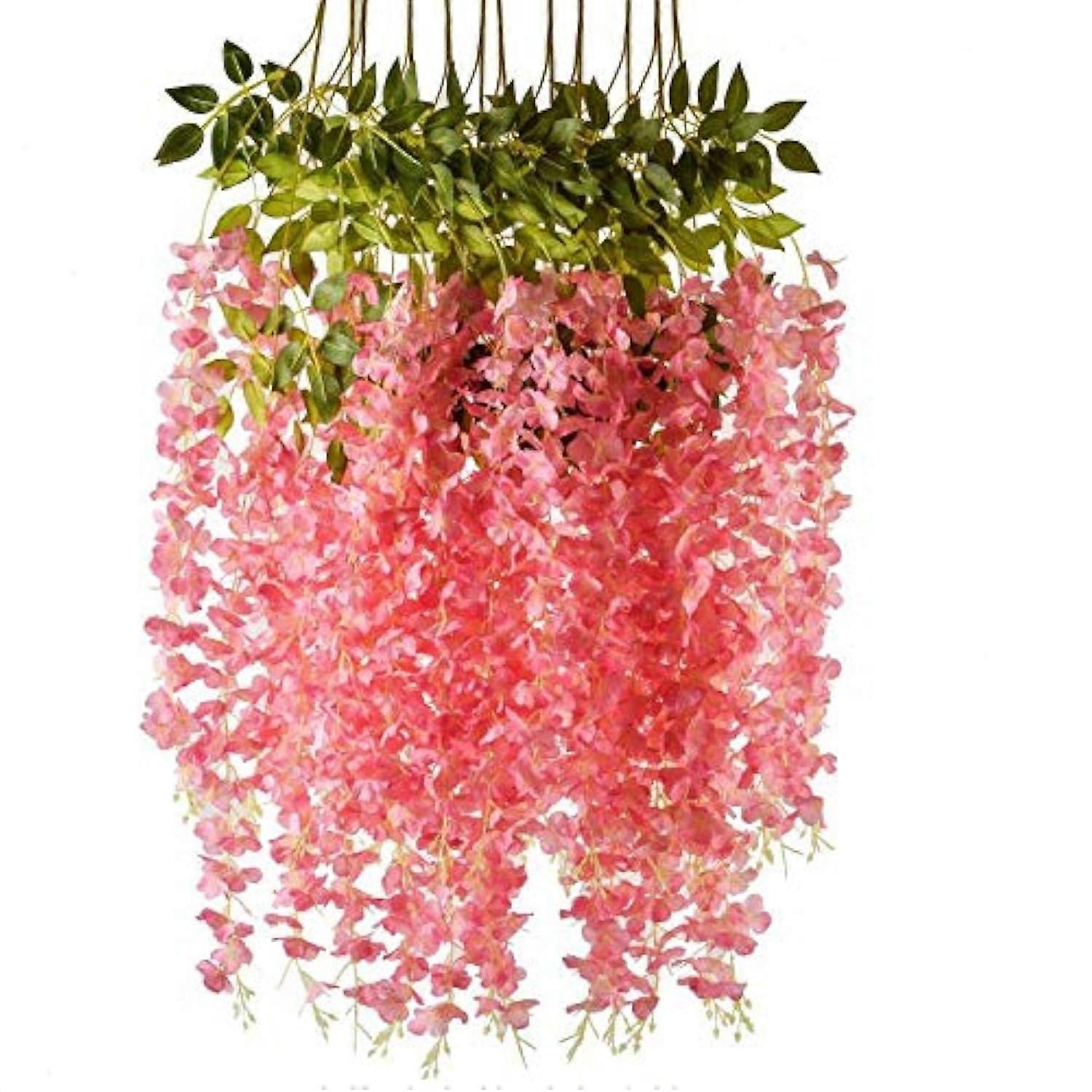 12 Pack Artificial Wisteria Vine Garland for Wedding Decor