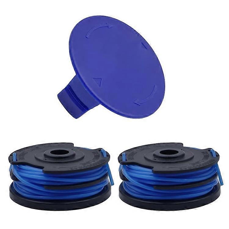 2 TLG-03 Spool + 1 TLK-01 Spool Cap Compatible For Kobalt KST 120X / 120X-06 Lawn Mower Replacement Part