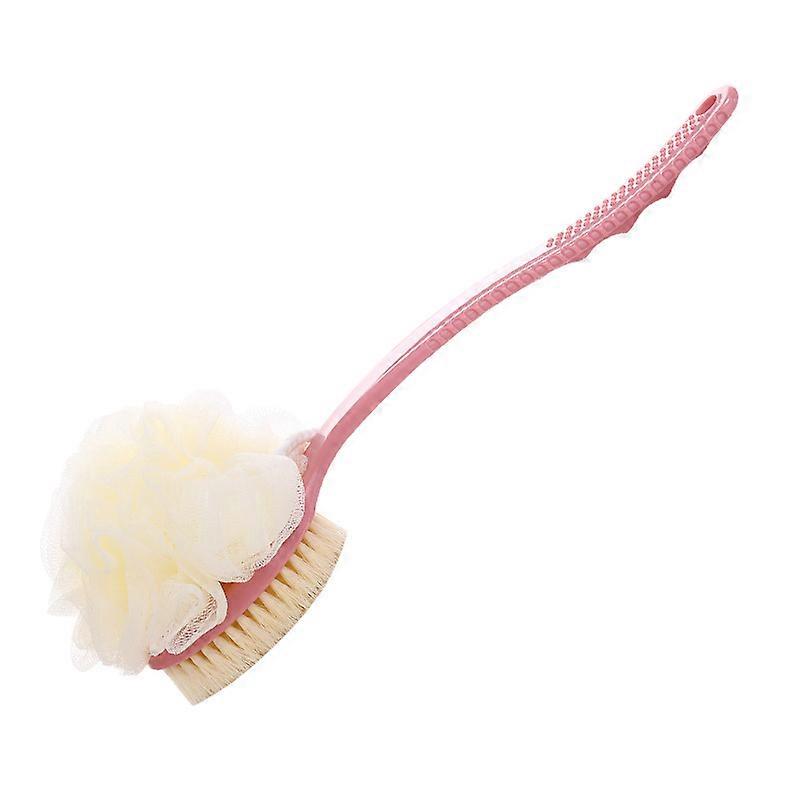 Shower Brush with Long Handle for Deep Exfoliating, Cellulite Massage, and Bath Pouf Scrubbing in Soft Material