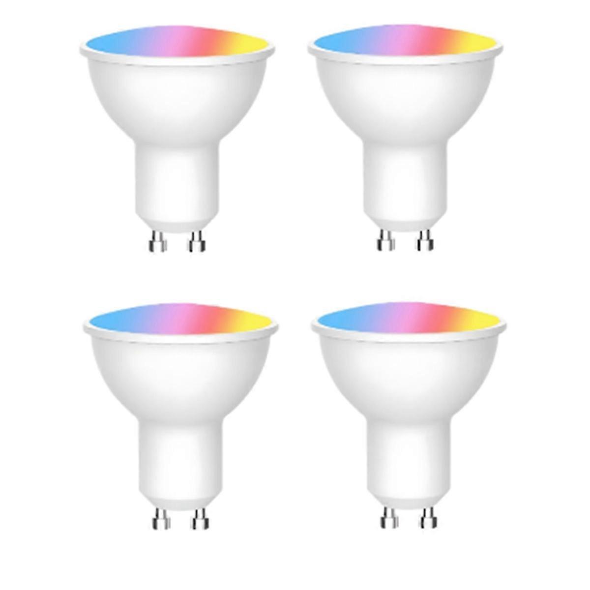 Tuya Bluetooth Light Bulb Dimmable 6W 220V Smart Life App Control Spotlight Bulb Works with Alexa 4Pcs