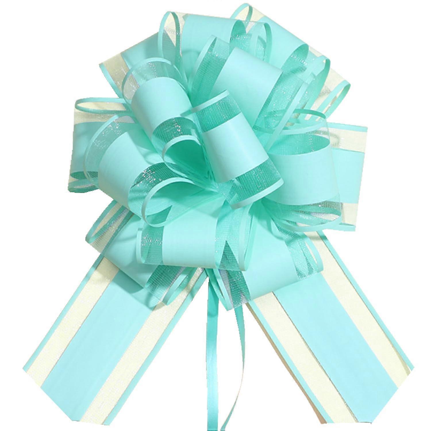20 Pack Large Pull Bows Blue-Green Gift Wrap Flower Accents