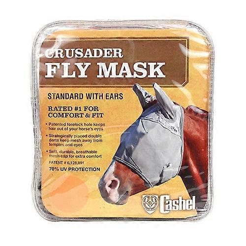 Cashel Crusader 标准鼻牧场苍蝇面罩 带耳朵 温血灰, 1 个