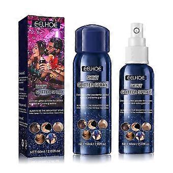 EELHOE 60ml Shiny Glitter Spray for Hair Body Clothes Halloween Night Club Party Glitte