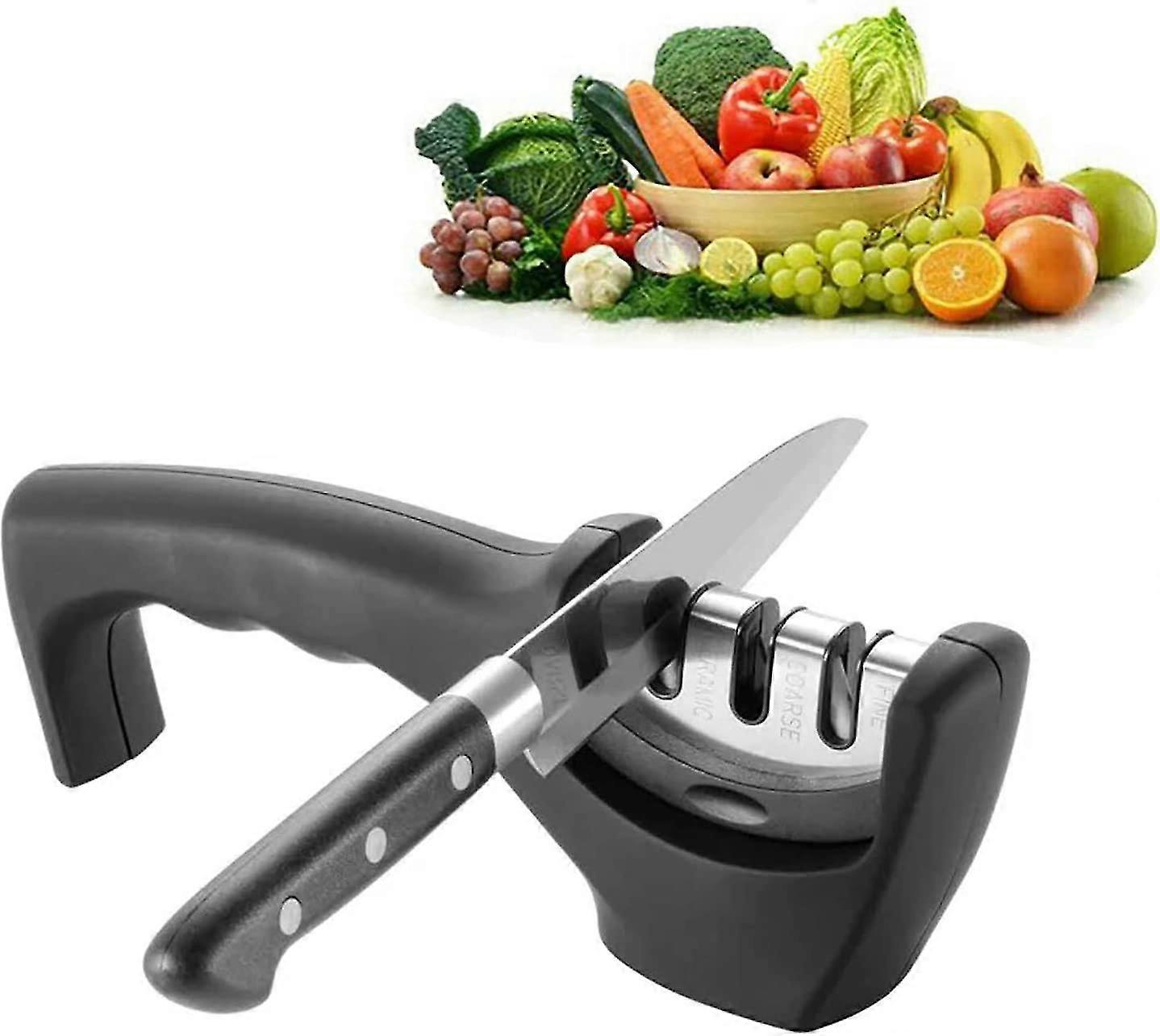 Manual Knife Sharpener Knife Sharpener, Knife Sharpener 3 Levels Kitchen Knife