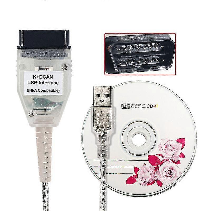 OBD diagnostic USB interface cable for Ediabas INPA K + DCAN BMW OBD 2