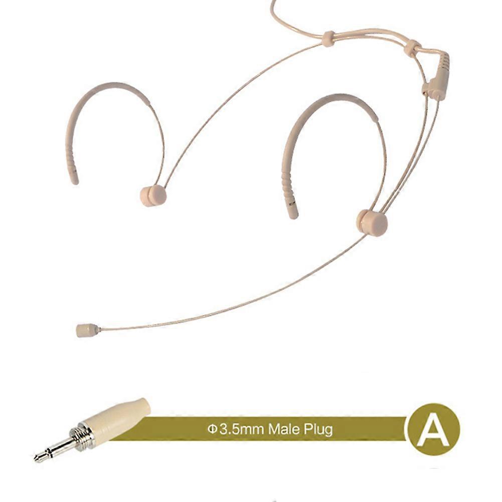 Dual Earphone Hook Ear Microphone Head Comfortable to Wear for Sennheiser Wireless Beige Microphone