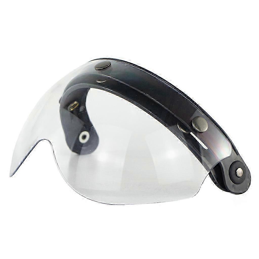 Windproof 3-Snap Visor Lens Shield for Motorcycle Helmets Flip Up Down Open Face
