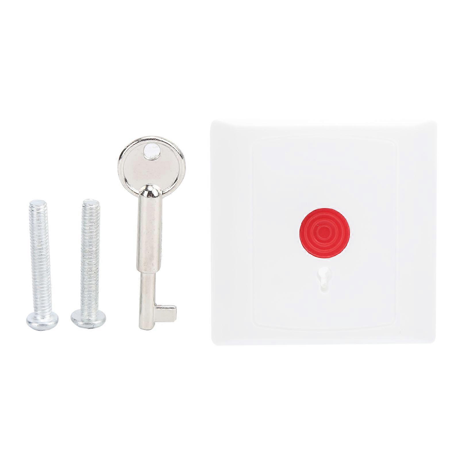 Elegant White Panic Button with Durable ABS for Emergency and Security Systems