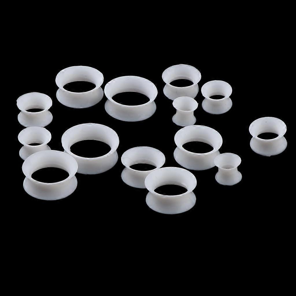 14 Pieces Soft Silicone Ear Gauges Tunnels Stretchers Expander