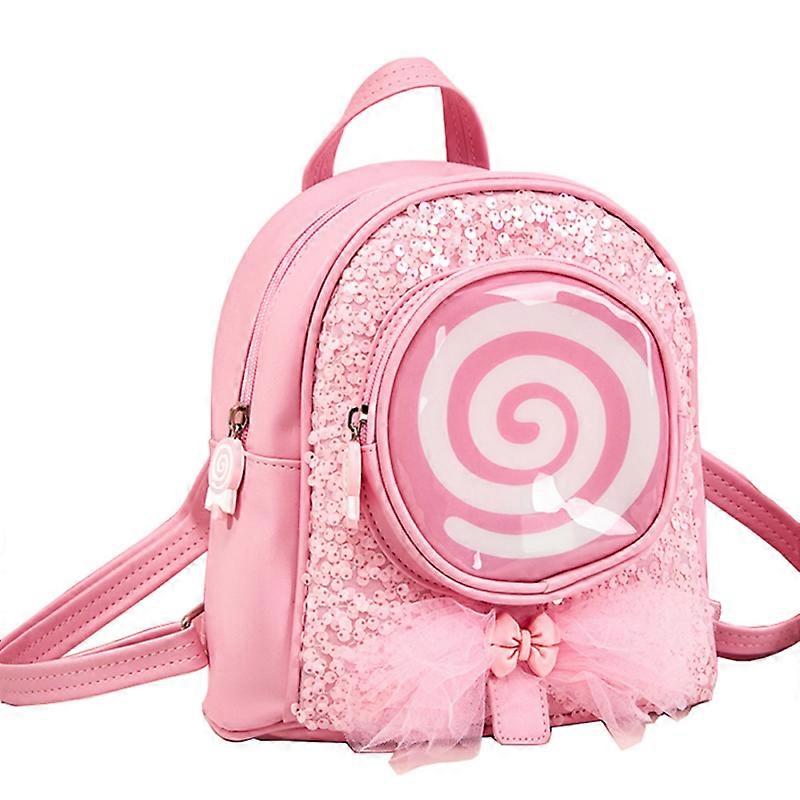 pink casual backpack for girls