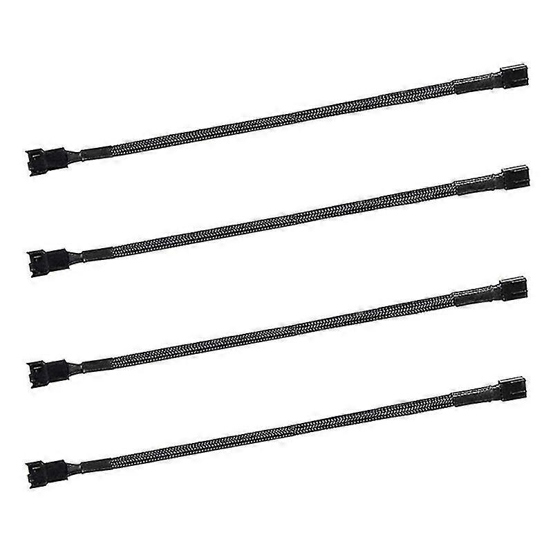 4PCS 4 Pin PWM Fan Extension Power Cable Connector Case Male to Female Extending Cables for 4 Pin/3Pin Fan