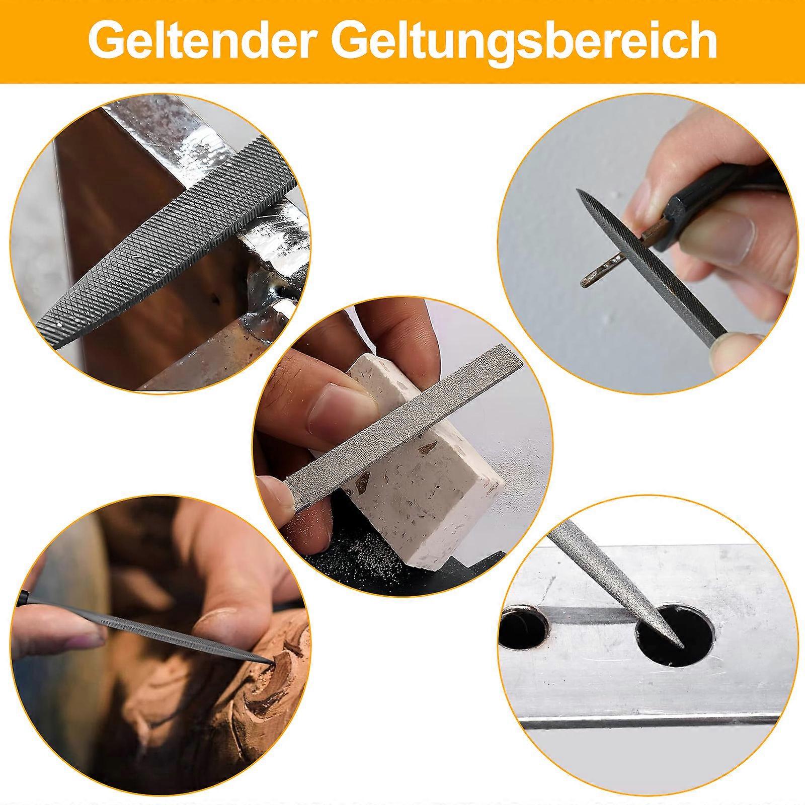 Outils de meule à meules de tailles assorties, blocs de machiniste appariés à haute dureté, poignée en caoutchouc antidérapante pour une utilisation sûre, compacte et