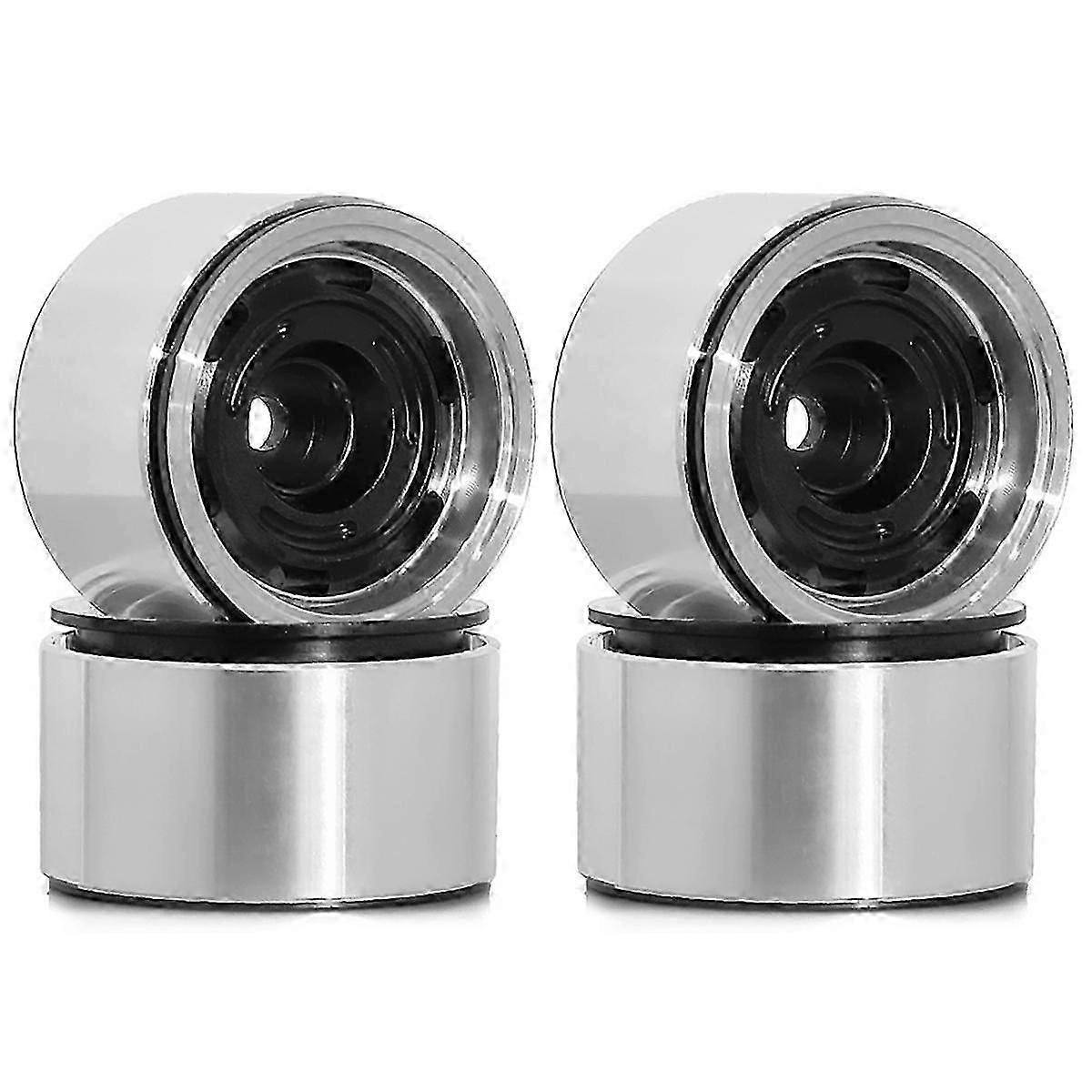 4個メタル1.0インチビードロックホイールリムホイールハブ1/18 1/24 RCクローラーカーアキシャルSCX24 AX24 TRX4M T