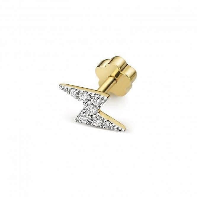 Diamond Jewellery 9ct Gold Diamond Cartilage Bolt Single Stud ED916