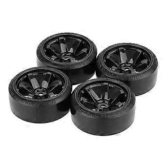 4pcs Drift Auto Reifen Radfelge Hartrad Reifen für 1/10 Traxxas Hpi Drifting Rc Auto Schwarz