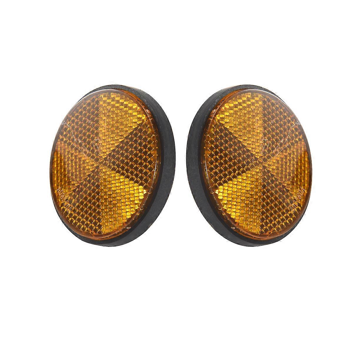 2 x2inch Round Orange Reflectors For Motorcycles ATV/Dirt Bikes