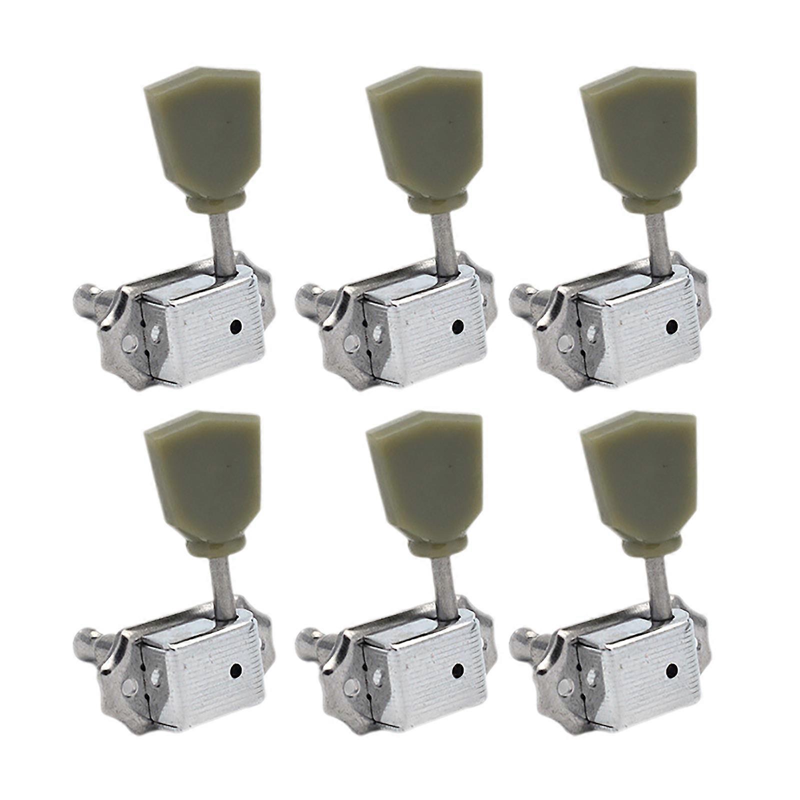 6kpl Kitaran viritykset Key Machine Head String Virittimet Vaihto Puolisuljettu Kitaran viritystapit Kitaratarvikkeet Kromi