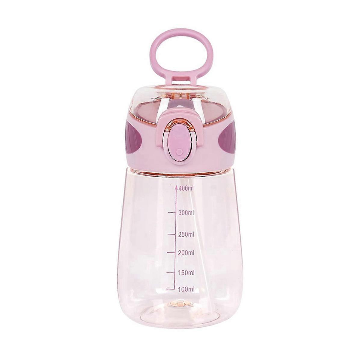 400Ml Water Bottle with Straw &Handle Drinking Bottle for Toddlers, C