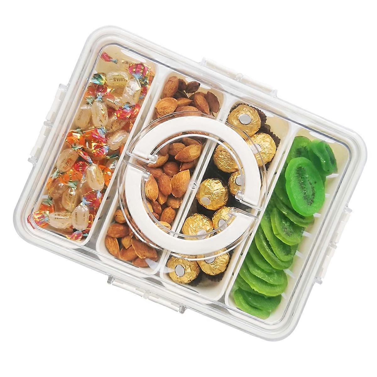Snackle Box Container, Snack Tray with Lid and Handle