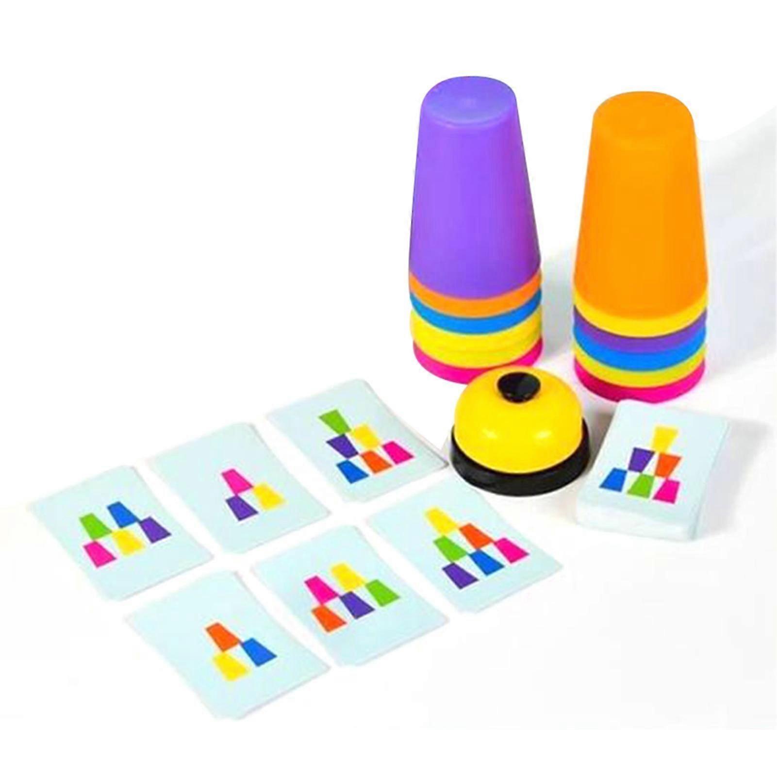 子供のためのカラフルな積み重ねられたカップのおもちゃ子供の誕生日のためのポータブル早期教育玩具