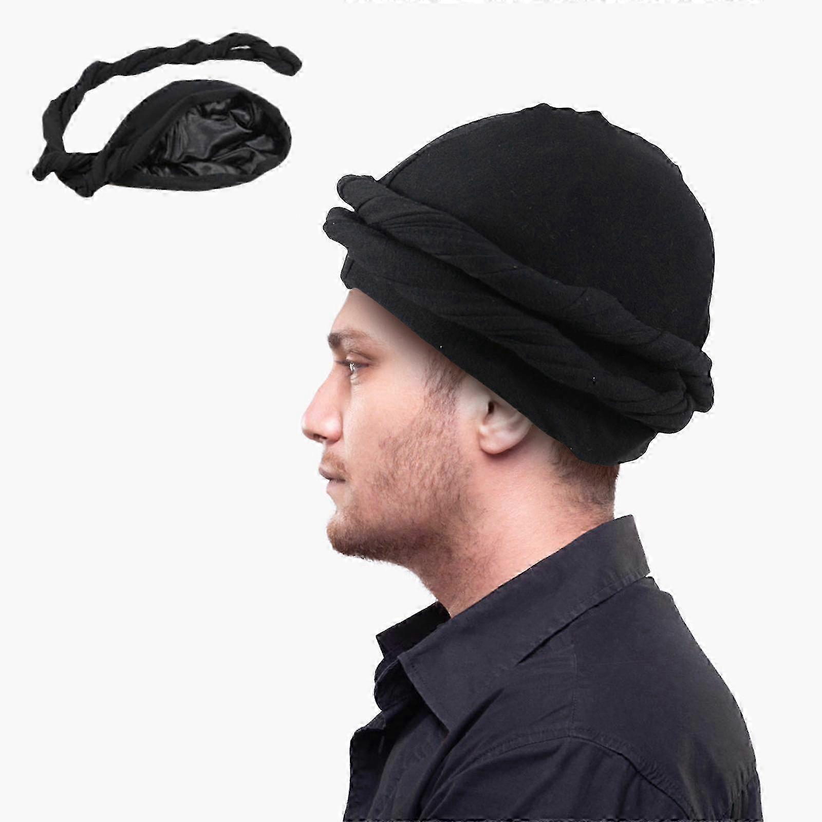 Turban Pour Hommes Turban Vintage Twist Head Wraps Pour Hommes Stretch Modal And Satin Turban Foulard Cravate pour Cheveux