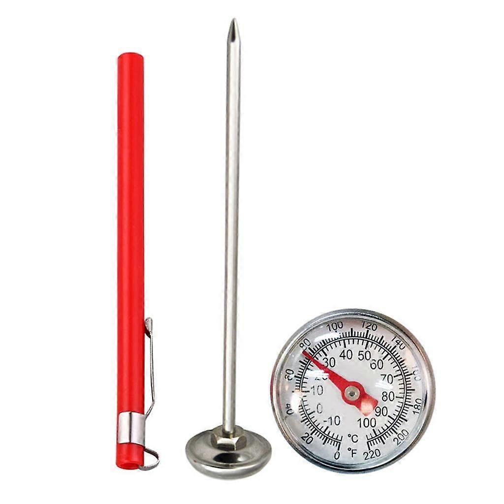 Cooking Stainless Steel Milk Frothing Instant Read Dial Thermometer Kit