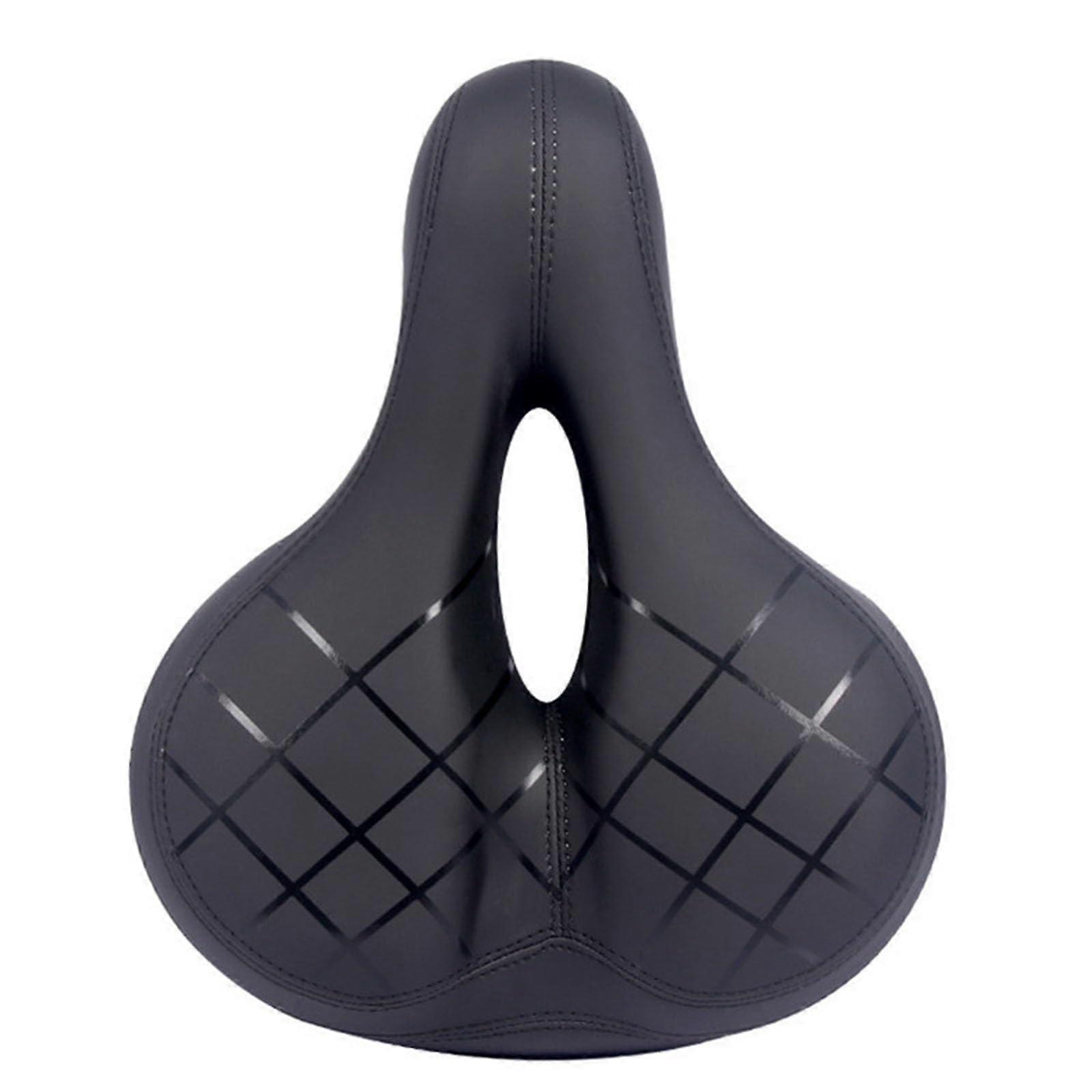 Comfortable, wider bicycle seat, extra comfort for men, prostatefriendly, Spring Shape Black
