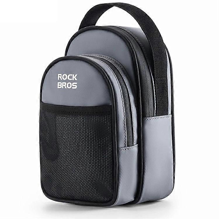 ROCKBROS W014 For Brompton Folding Bicycle Front Bag PVC Coated Mesh Fabric Storage Bag
