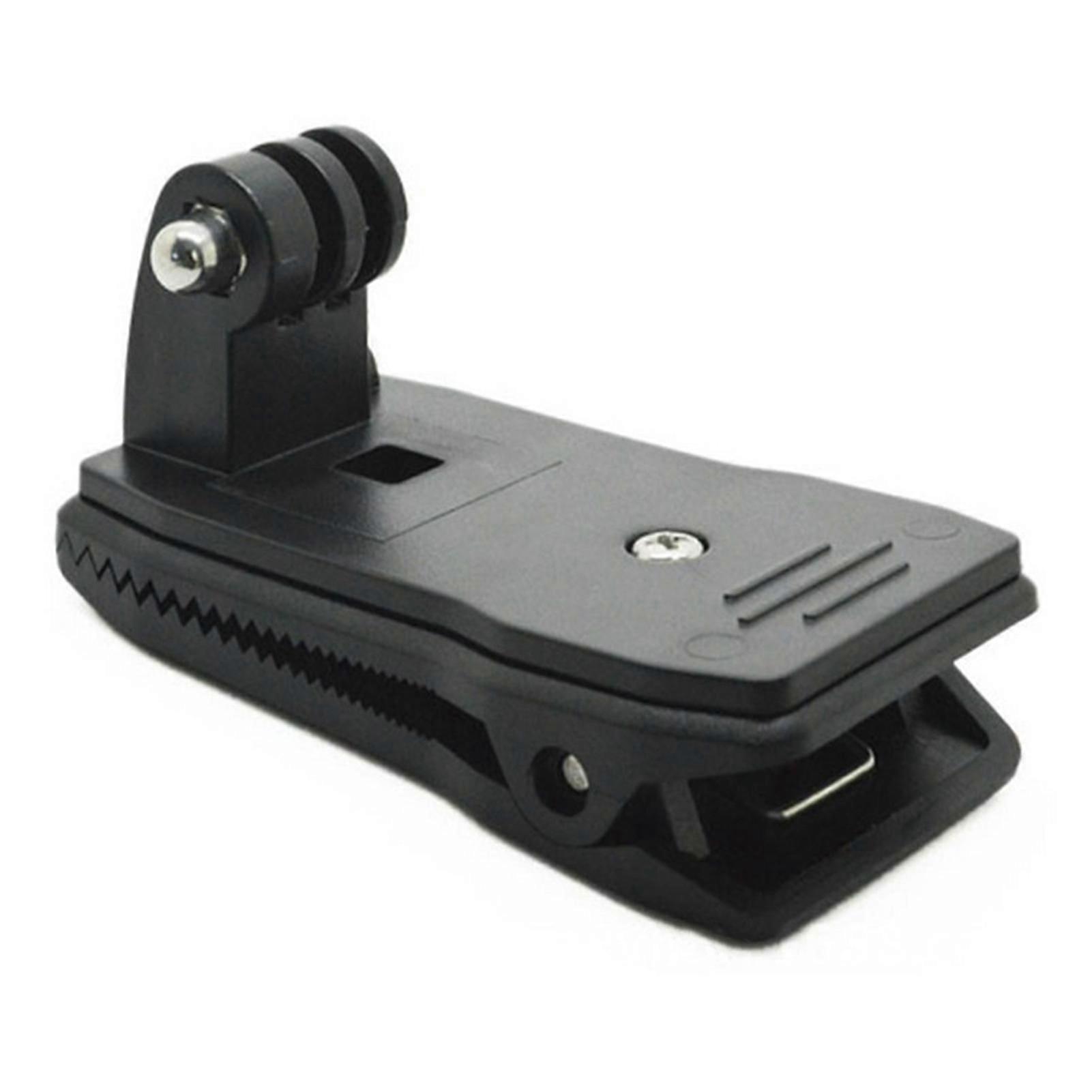 Action Camera Holder Backpack Clip 360-degree Rotation Firm Grip Stable Support Versatile Action Camera Clip for Gopro Hero4/3+/3/2