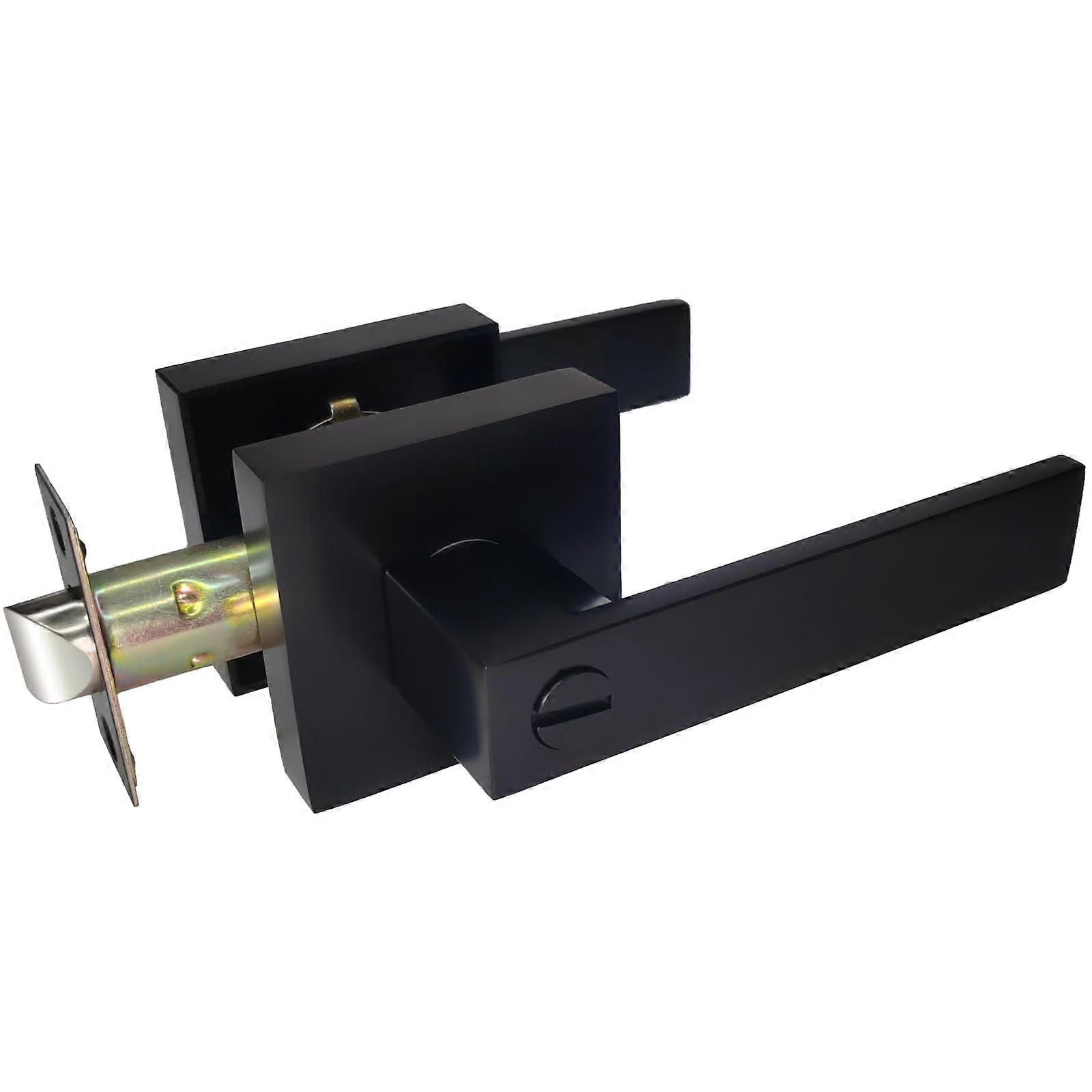 Keyless Entry Door Locks for Bedroom, Matte Black Interior Handles, Durable Design, Secure and Stylish Solution