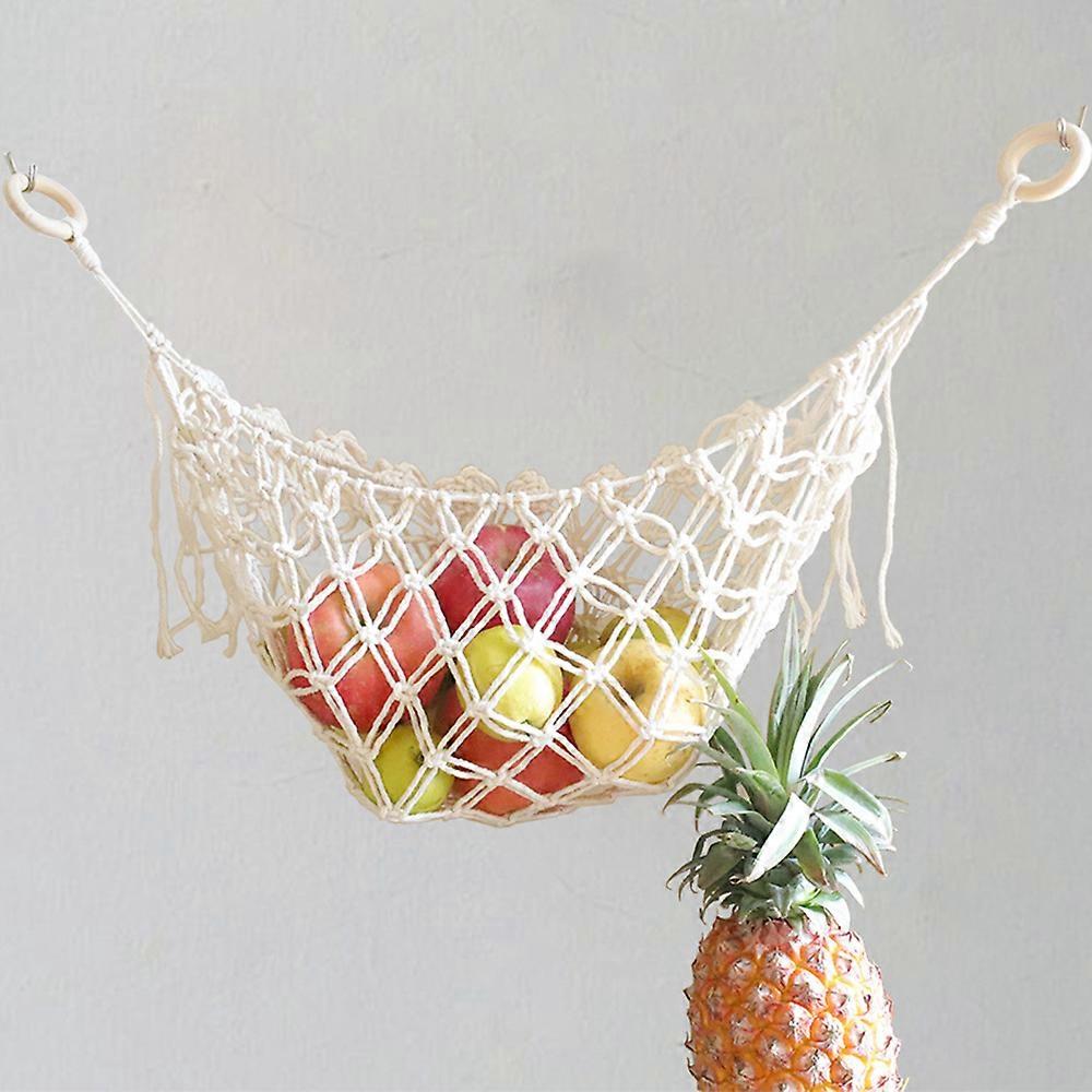 Fruit and Vegetable Storage Hammock Space Saving Hand Woven Kitchen Decor